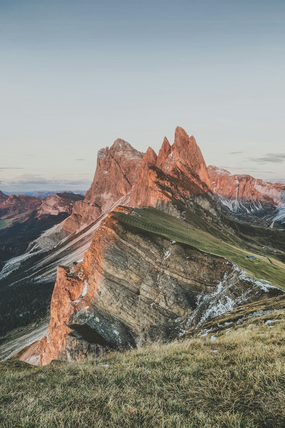 aerial photography of mountain