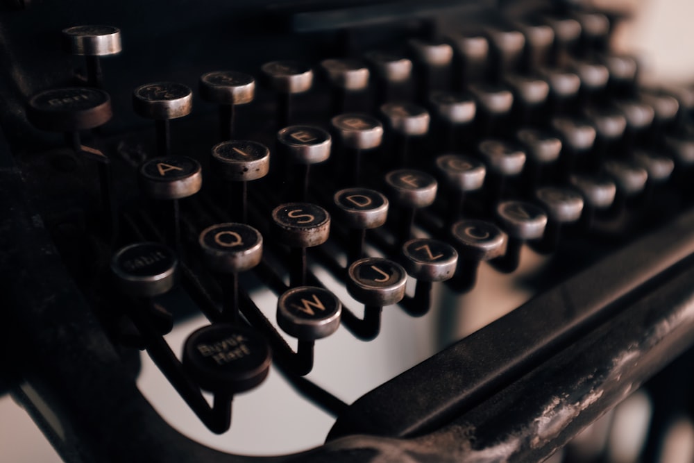 black typewriter