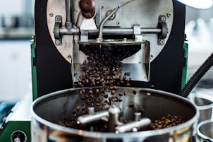 time lapse photography of coffee beans grind