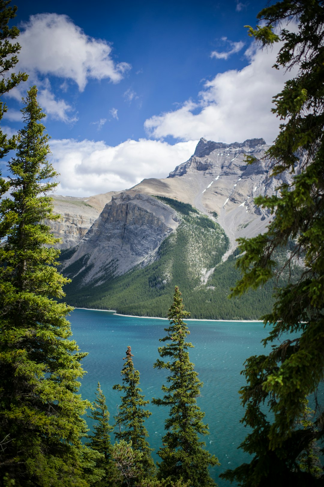 Mountain range photo spot Lake Minnewanka Three Sisters