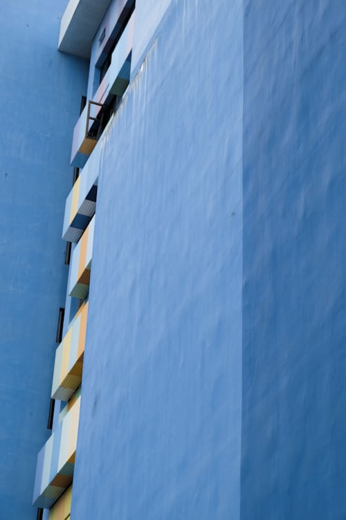 blue aesthetic photo building