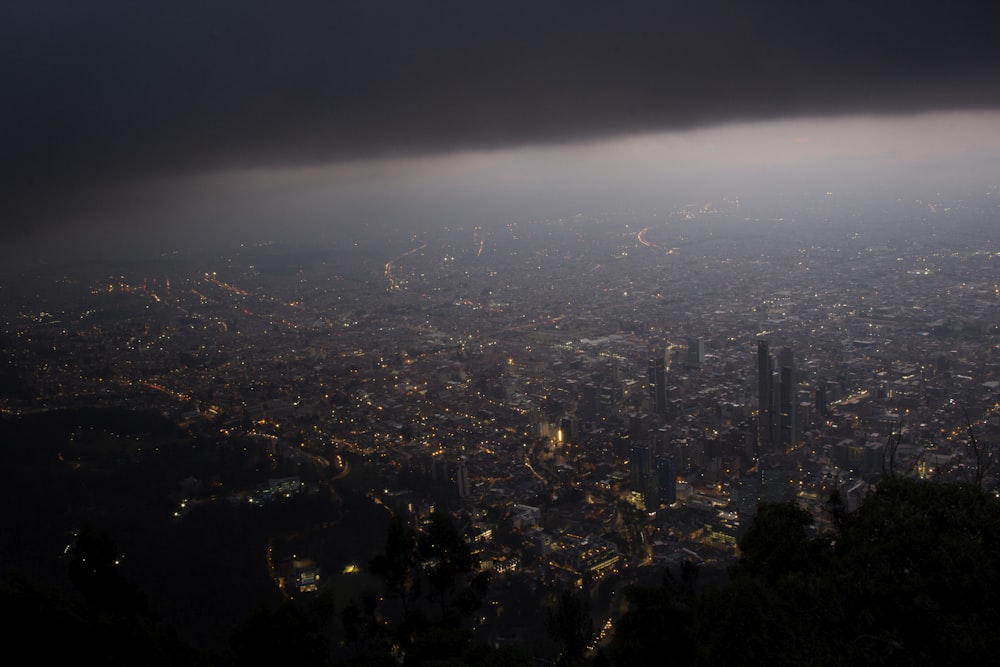 aerial photography of city skyline