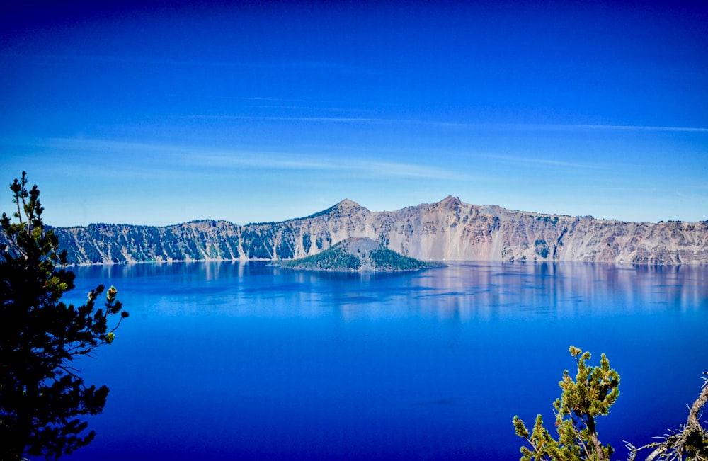 landscape photography of island