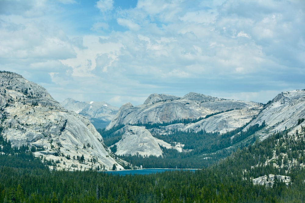 landscape photography of gray mountains