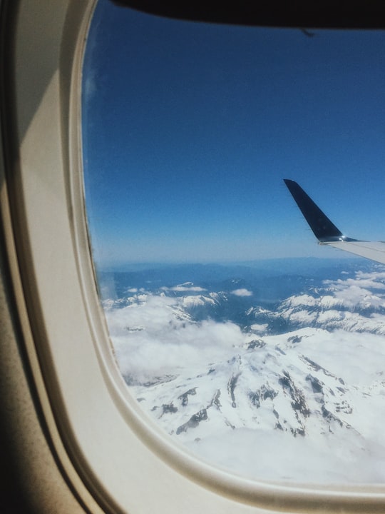 white airplane window at daytime in Washington United States