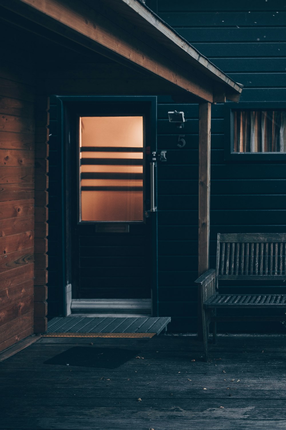 brown wooden door