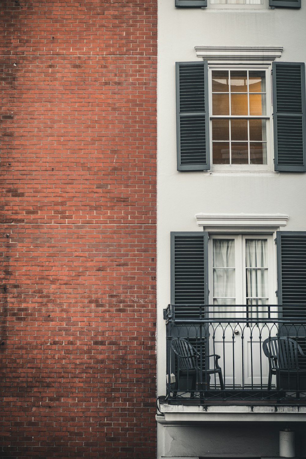 white painted building