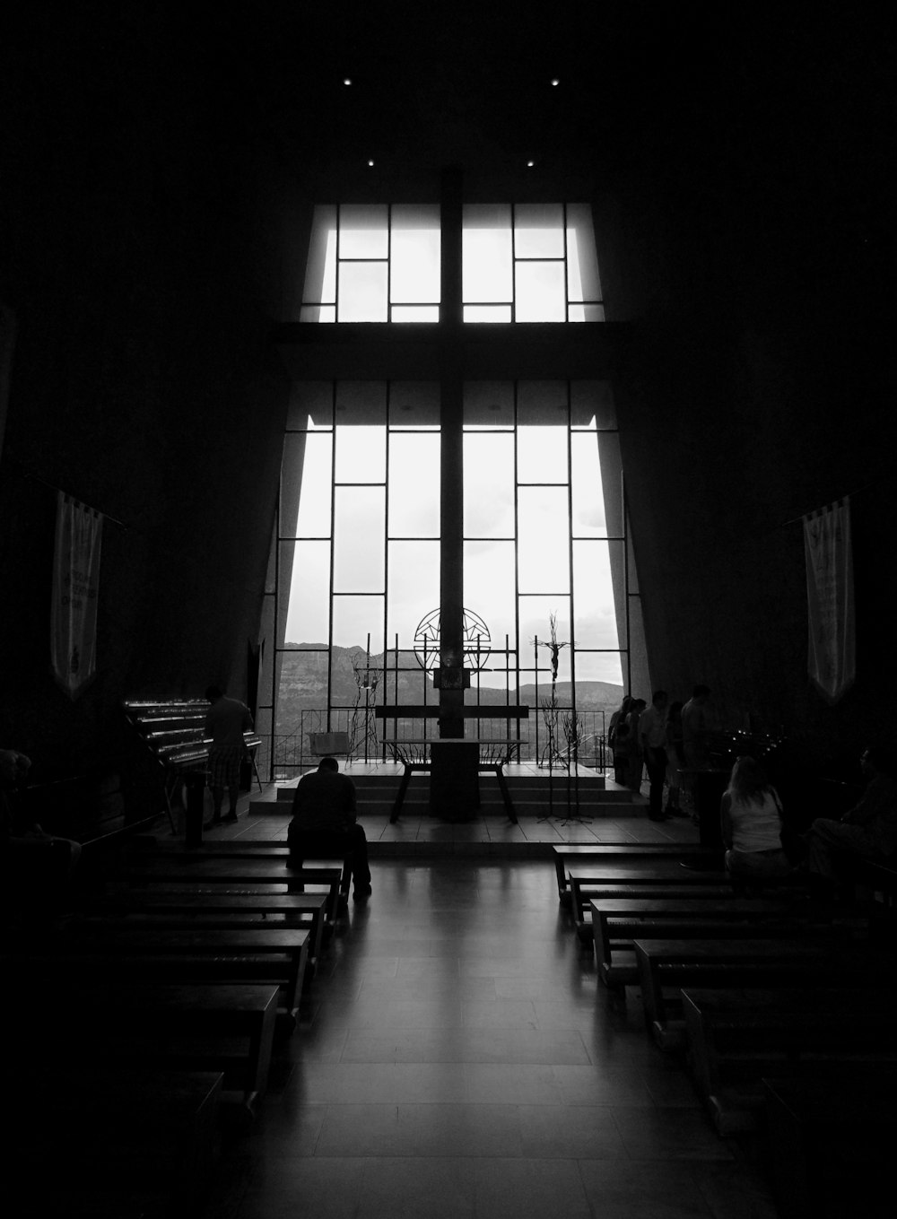 photo of window panel with chairs