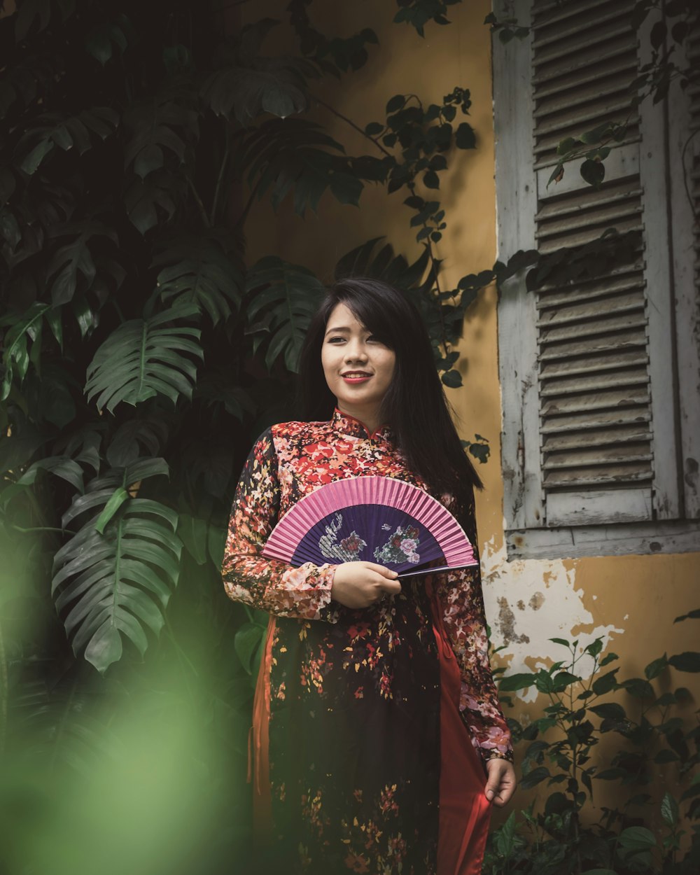 women's black and red floral sari dress