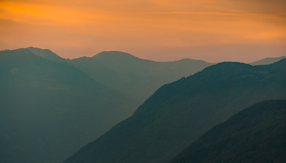 silhouette of mountain