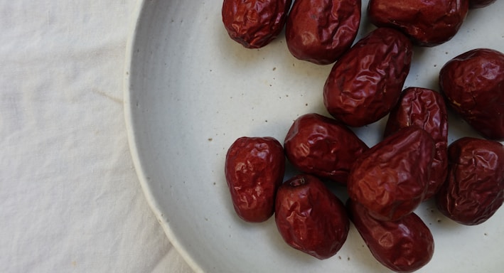 dried fruits on white ceramic plate