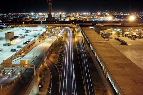 long exposure photography of car lights in Sky Harbor Airport United States