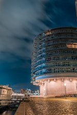 low-angle photo of gray concrete building