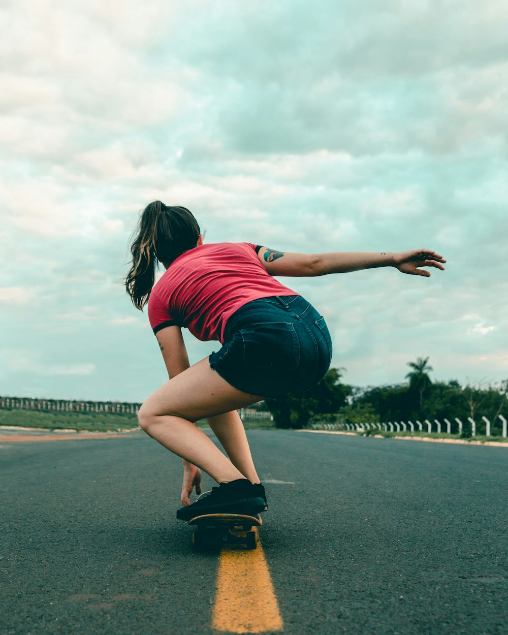 black skateboard