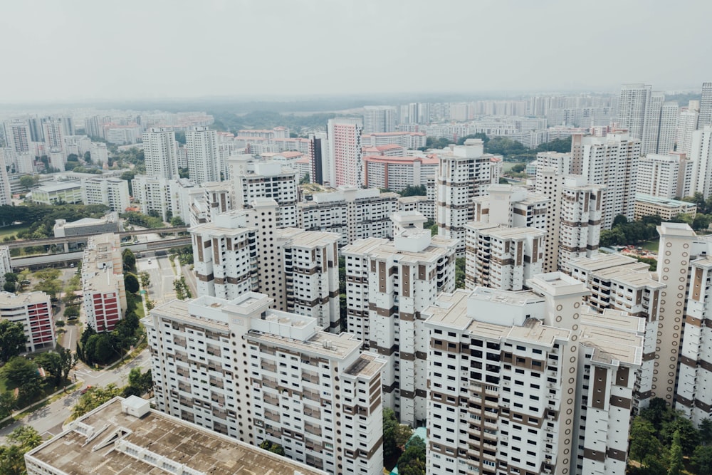 bird's eye photography of city buildings