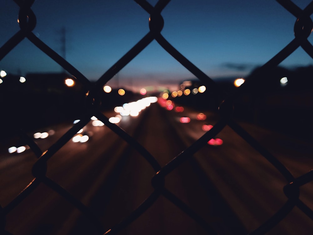 closeup photography of fence