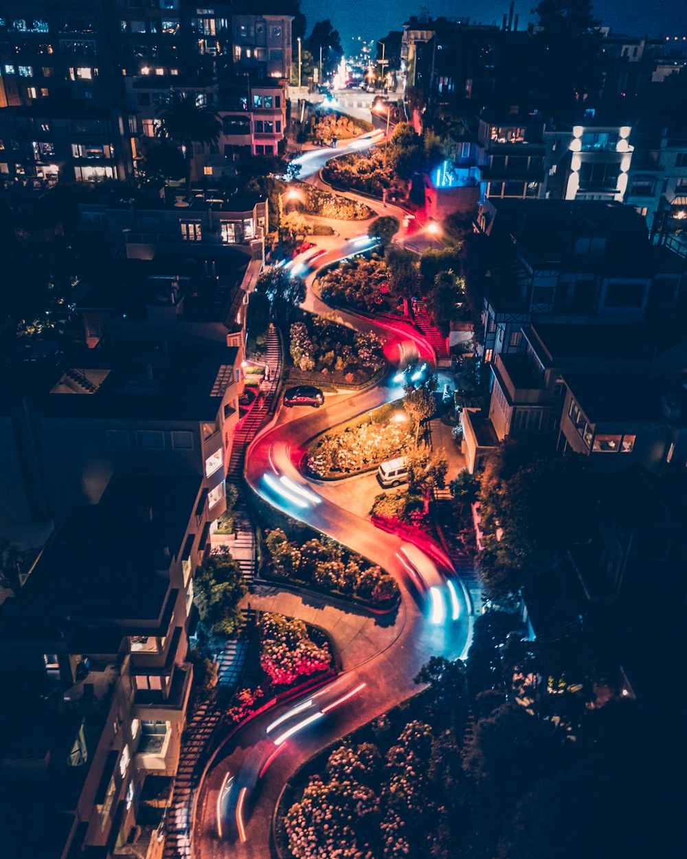 Photographie timelapse de voiture