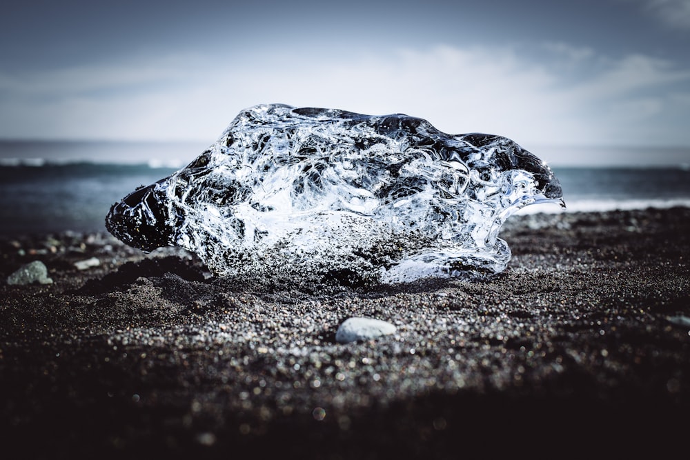 clear water splash on brown soil