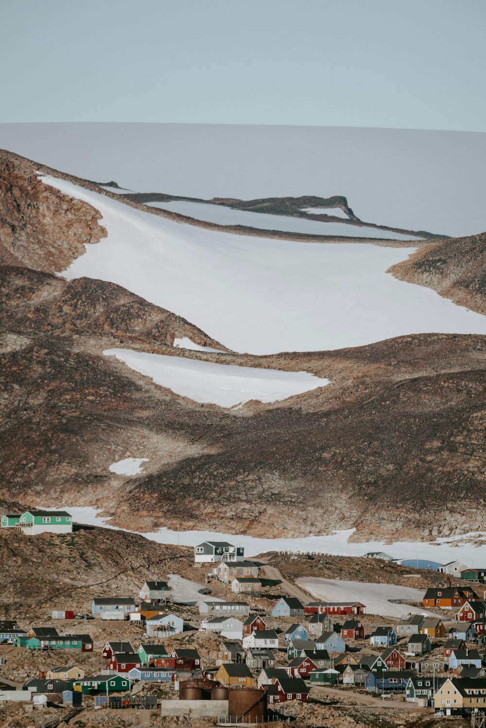 aerial photography of mountain range