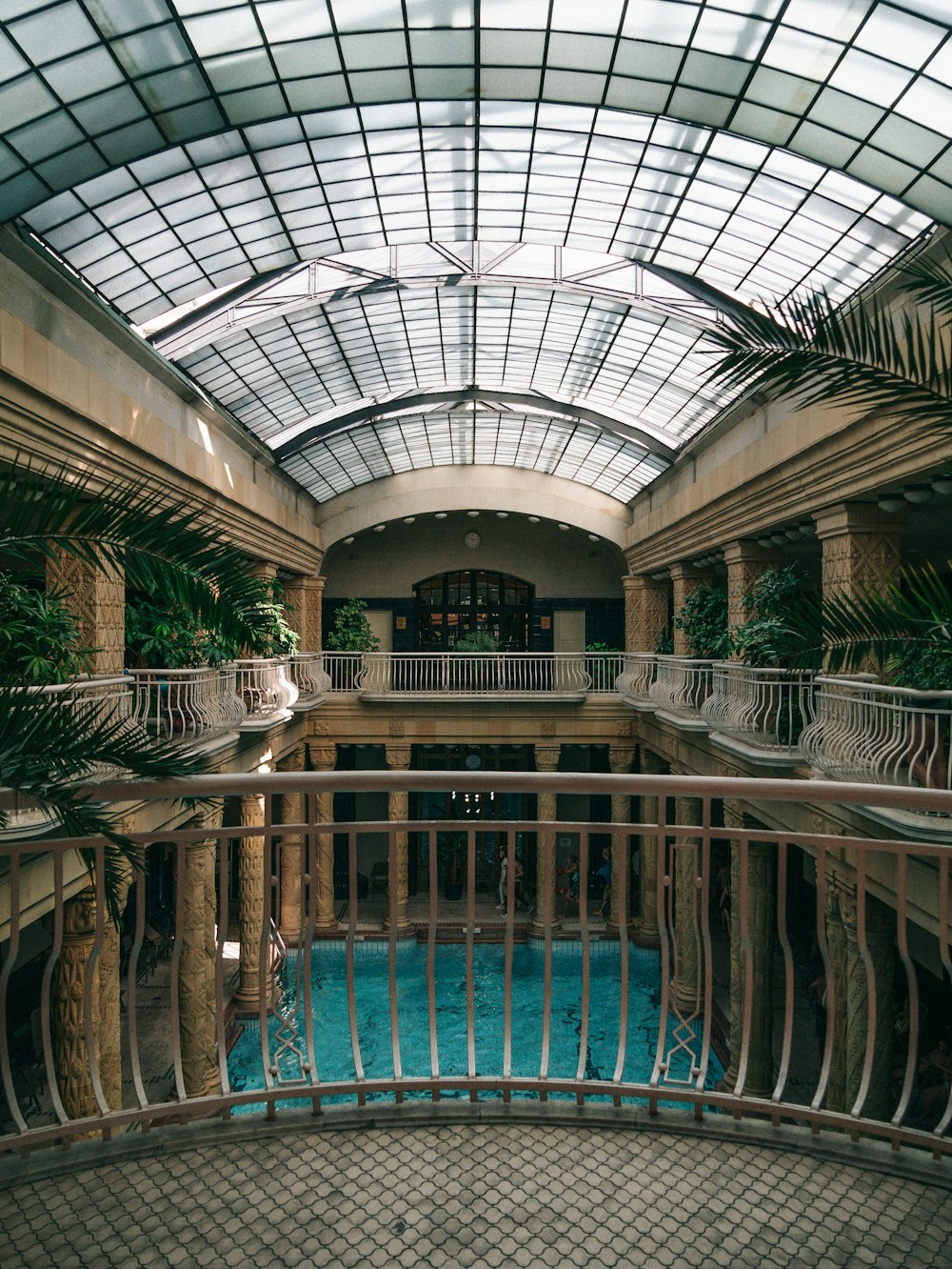 blue indoor pool interior