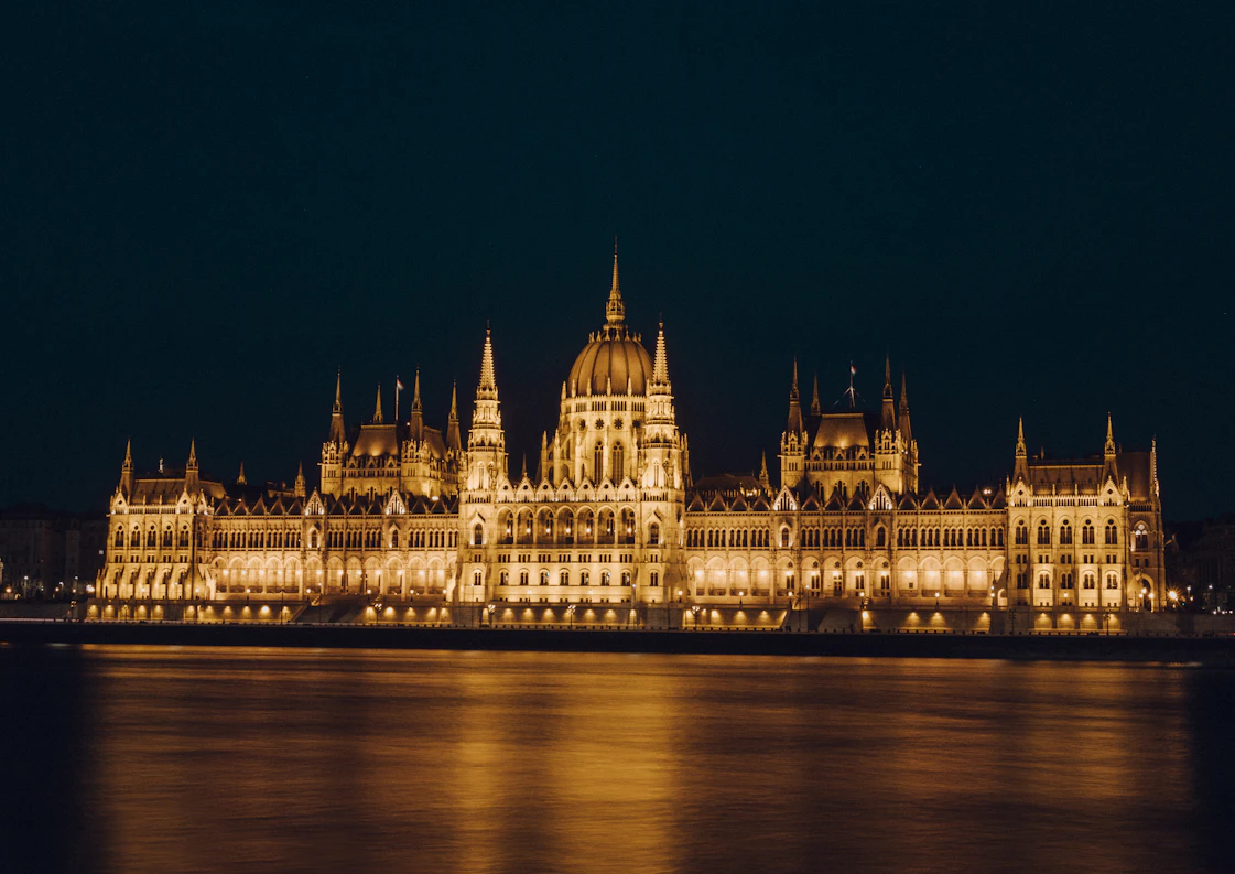 The Hungarian Parliament Building at twilight