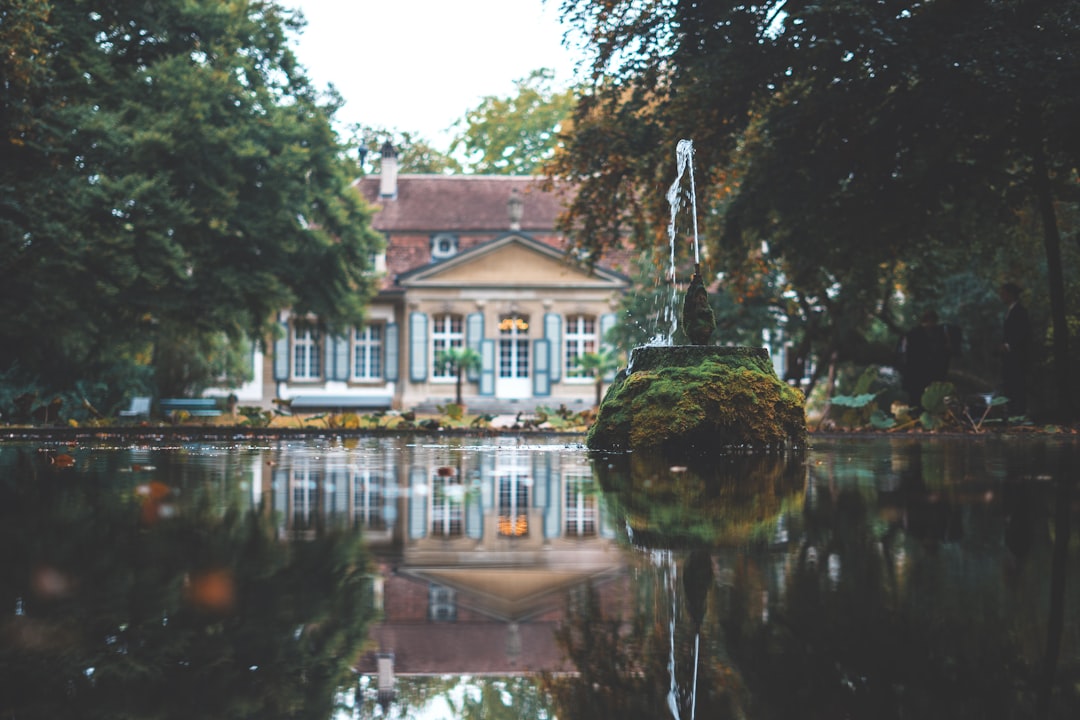 red and beige house