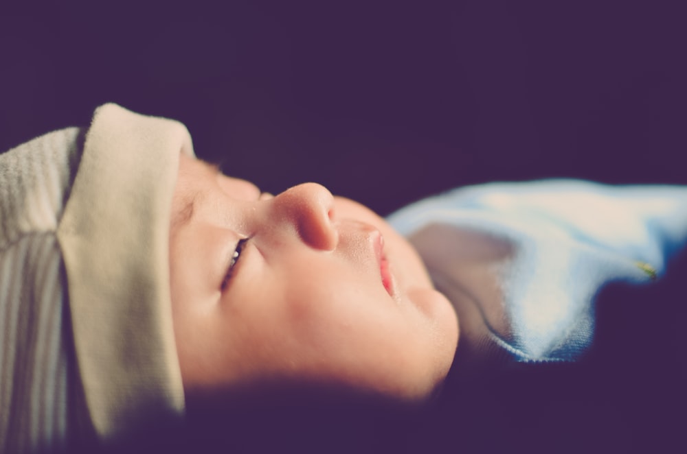 baby in grey beanie