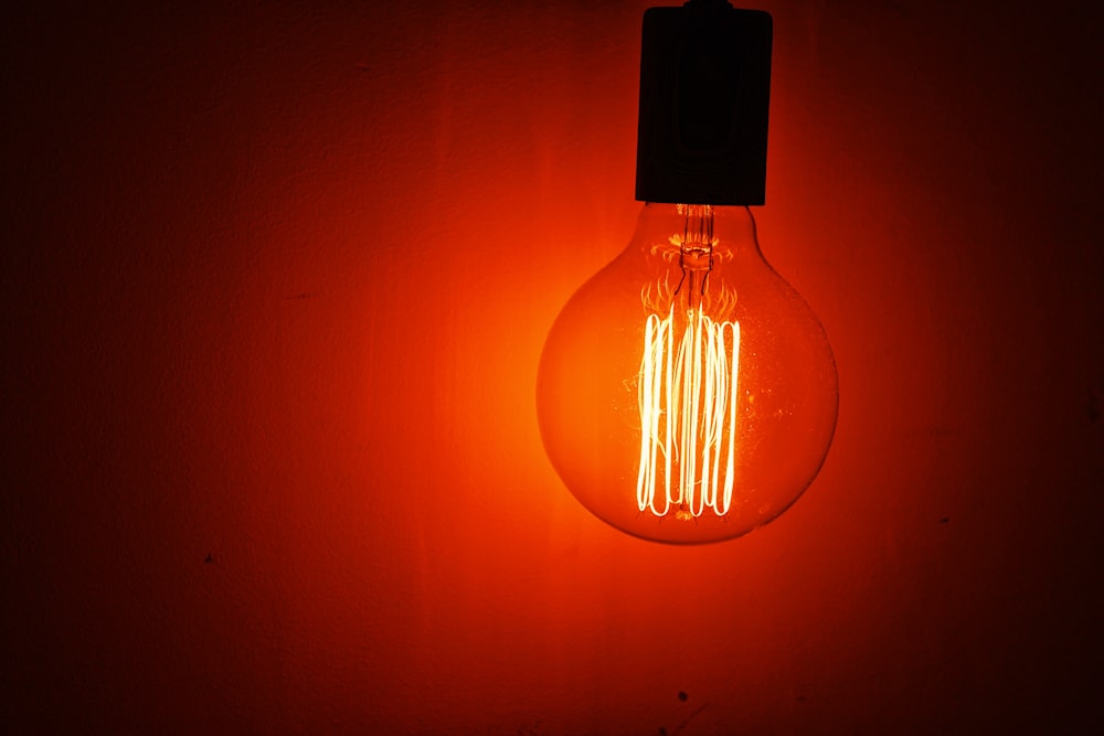 lighted incandescent bulb