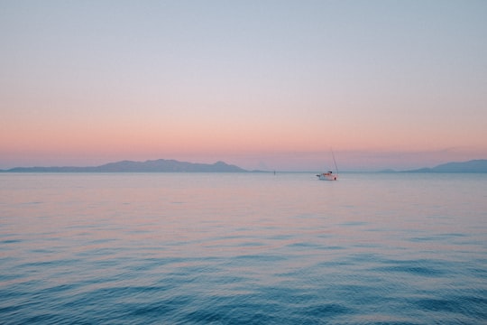 boat sailing on body of water in Magnetic Island Australia