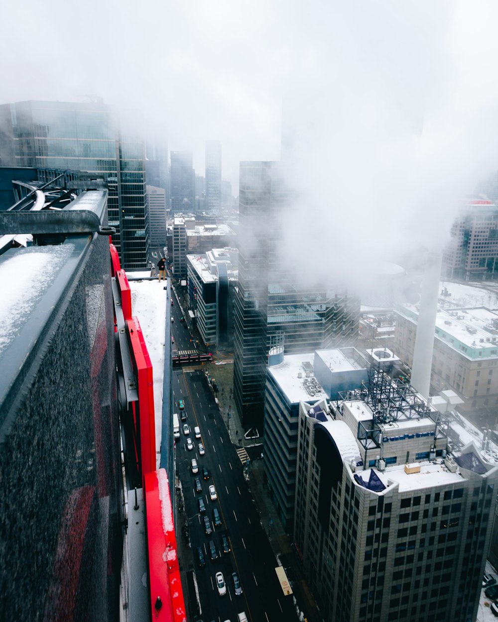 vista dall'alto degli edifici della città