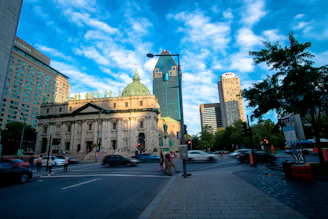 A vibrant street scene in Brasília with people discussing politics near the National Congress building.