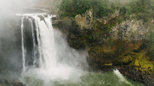 aerial view of waterfalls in Snoqualmie Falls United States