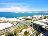 aerial photography of resort