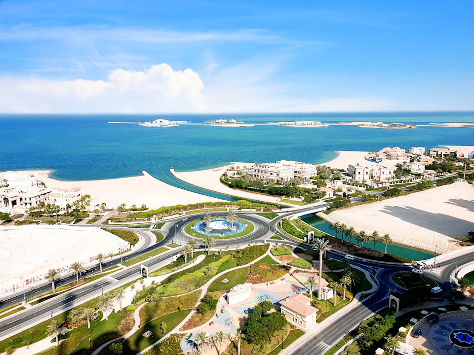 Aerial view of Qatar — neighbourhood and local SEO coverage