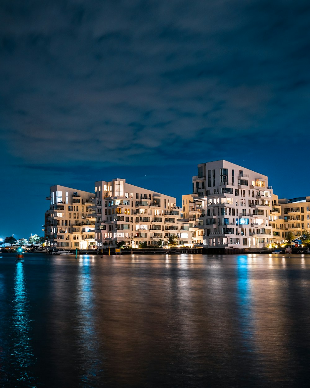 building during nighttime