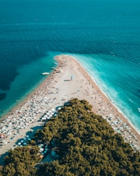 high-angle photo of island