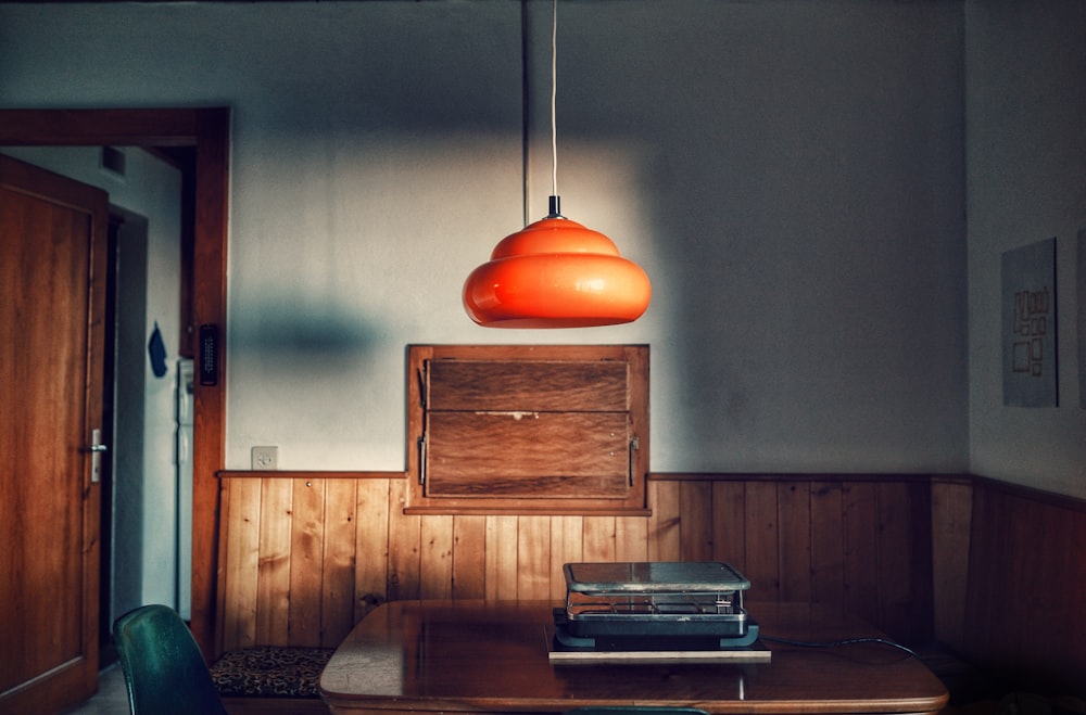 orange pendant lamp