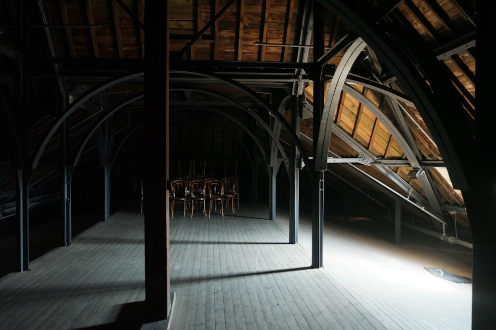 empty brown wooden house