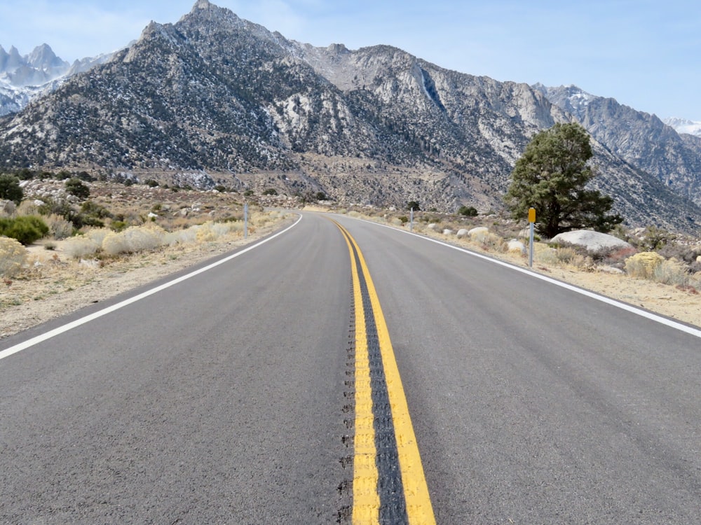 concrete road and mount alps