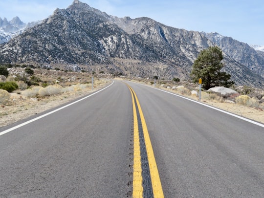 concrete road and mount alps in Mount Whitney United States