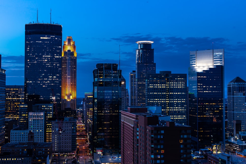 aerial photo of high rise buildings