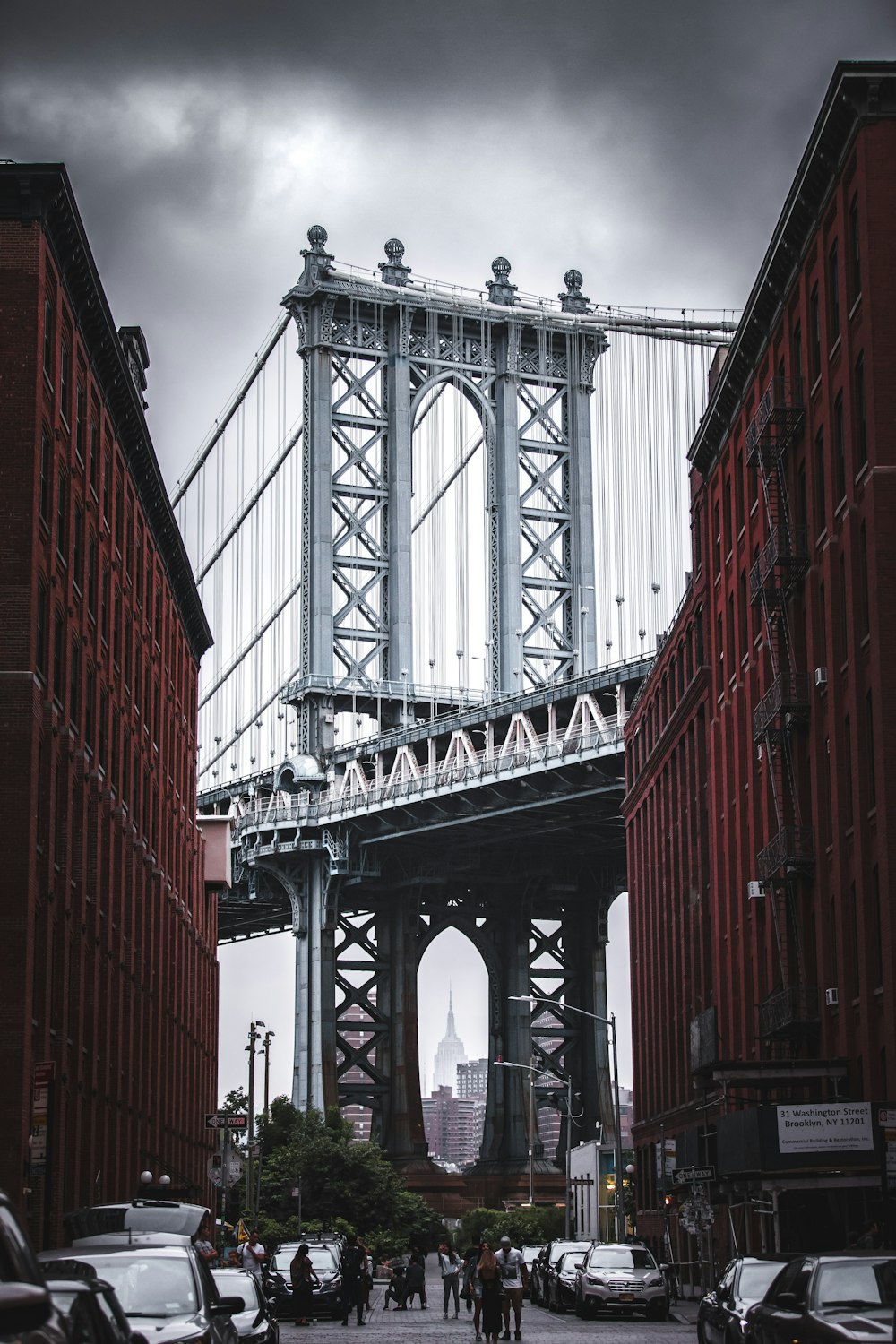 long exposure photography of grey metal bridge