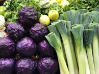 A vibrant display of fresh vegetables used in Syrian cooking.