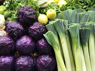 A vibrant display of fresh vegetables used in Syrian cooking.