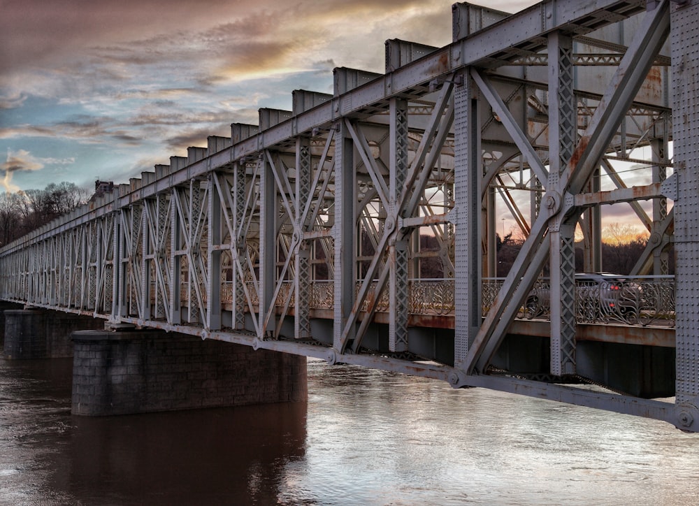 gray steel bridge