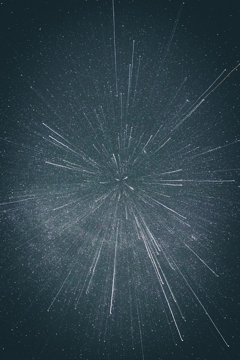 Night sky with stars and aurora