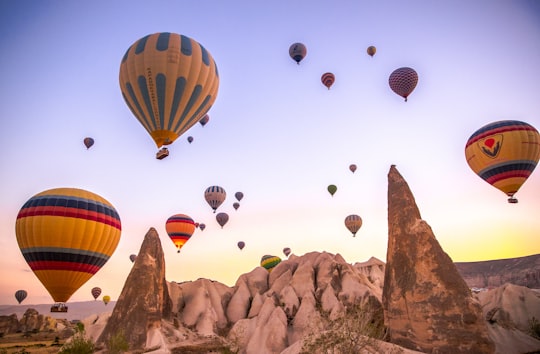hot air balloon lot in Göreme Turkey