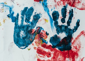 painting of handprints