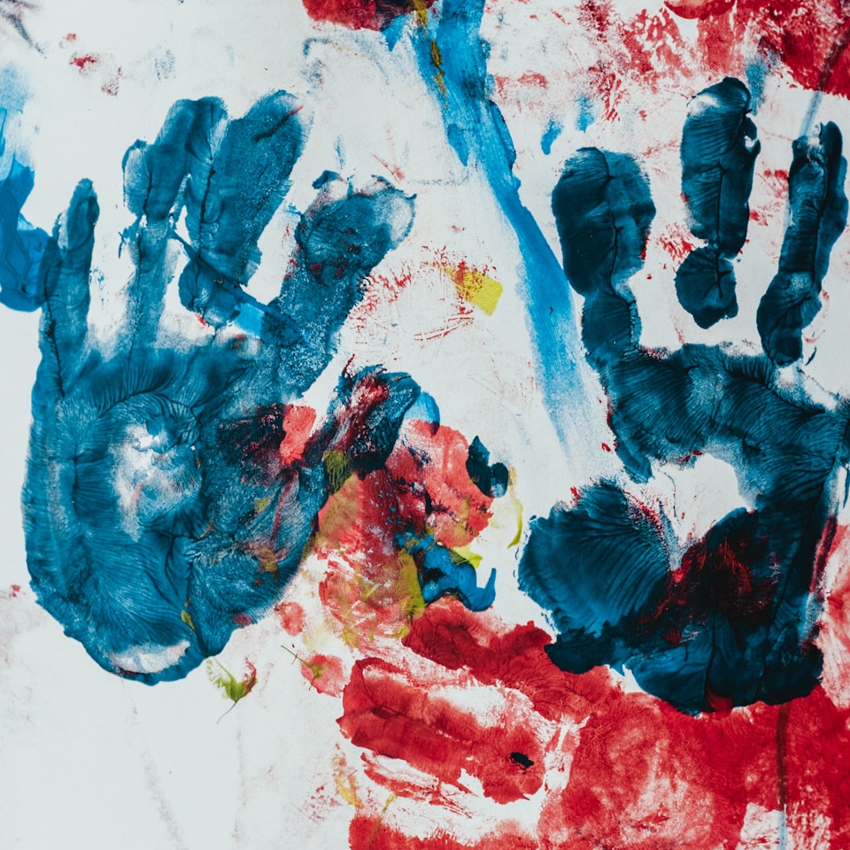 painting of handprints