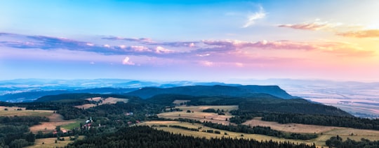 aerial photography of mountains in Stołowe Mountains National Park Poland